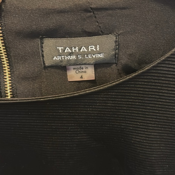 Tahari Bow Front A-line Jaquard Skirt Black Dress Women’s Size 4 NWT - Picture 8 of 11